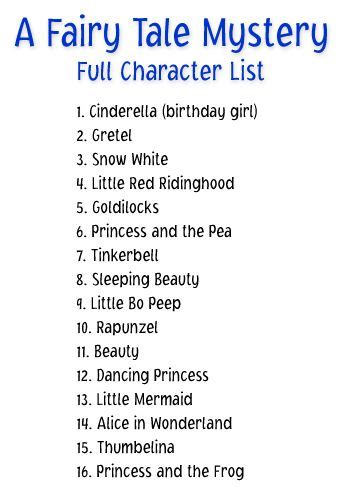 storybook characters list